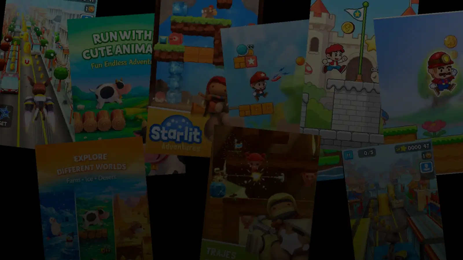 Colagem de capturas de ecrã dos jogos analisados nesta edição